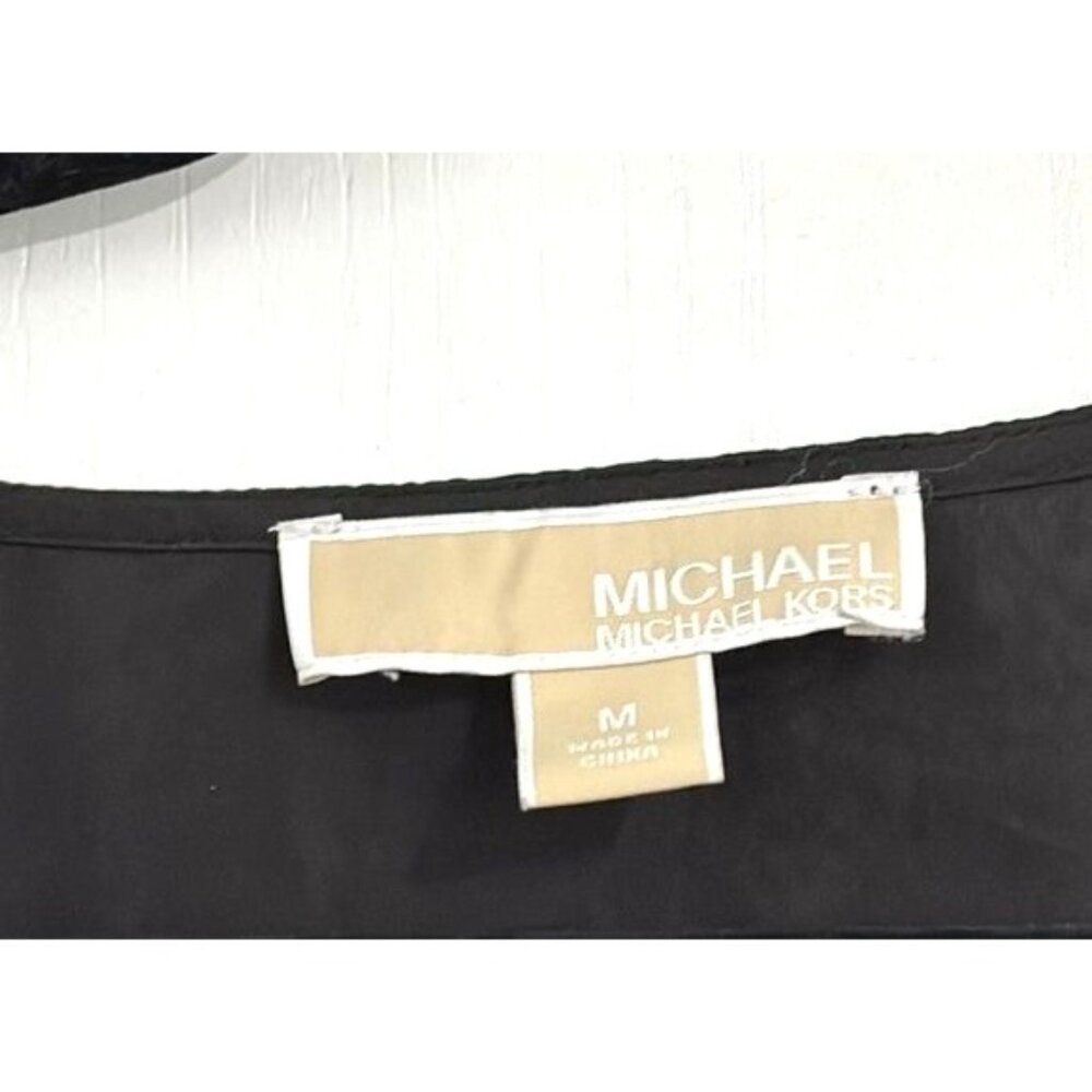 Michael Kors Black Oversized Batwing Top W/ Drawstring Sleeves M - Picture 5 of 10